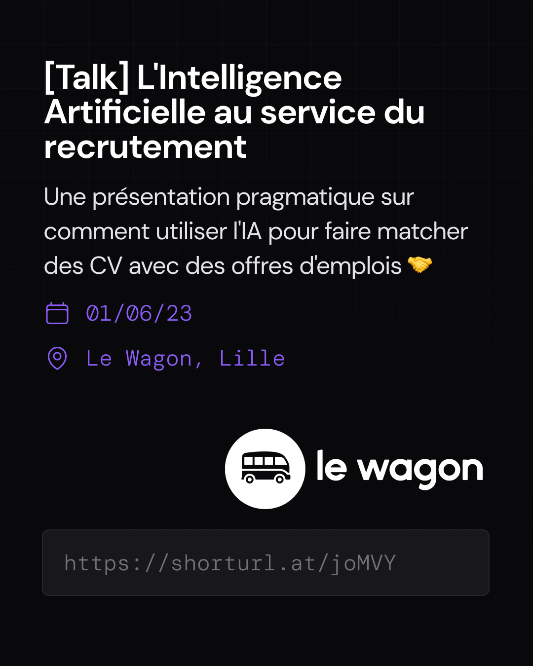 [Talk] L'Intelligence Artificielle au service du recrutement - Le Wagon Lille