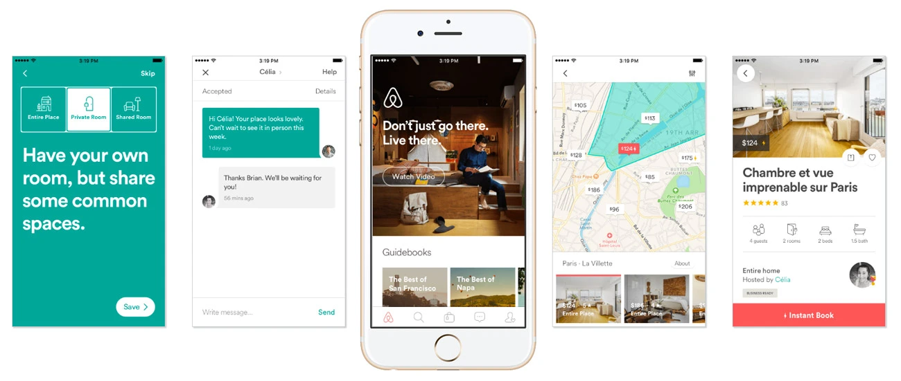 Elements du design System d'airbnb