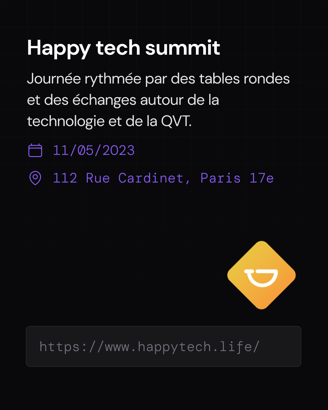 Happy tech Summit - Evenement Startup Mai 2023 à Paris