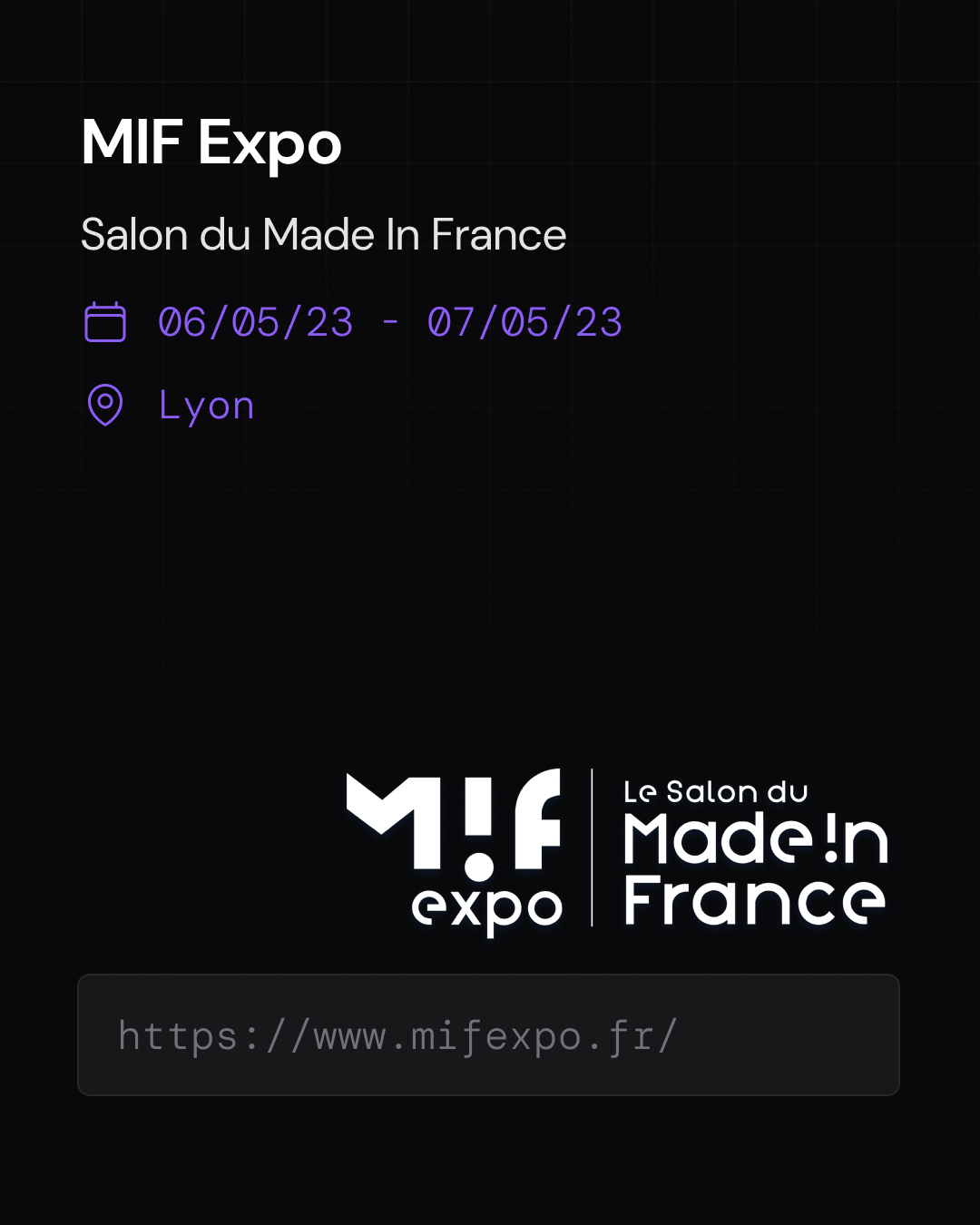 MIF Expo - Salon du made in France - Evenement startup Mai 2023