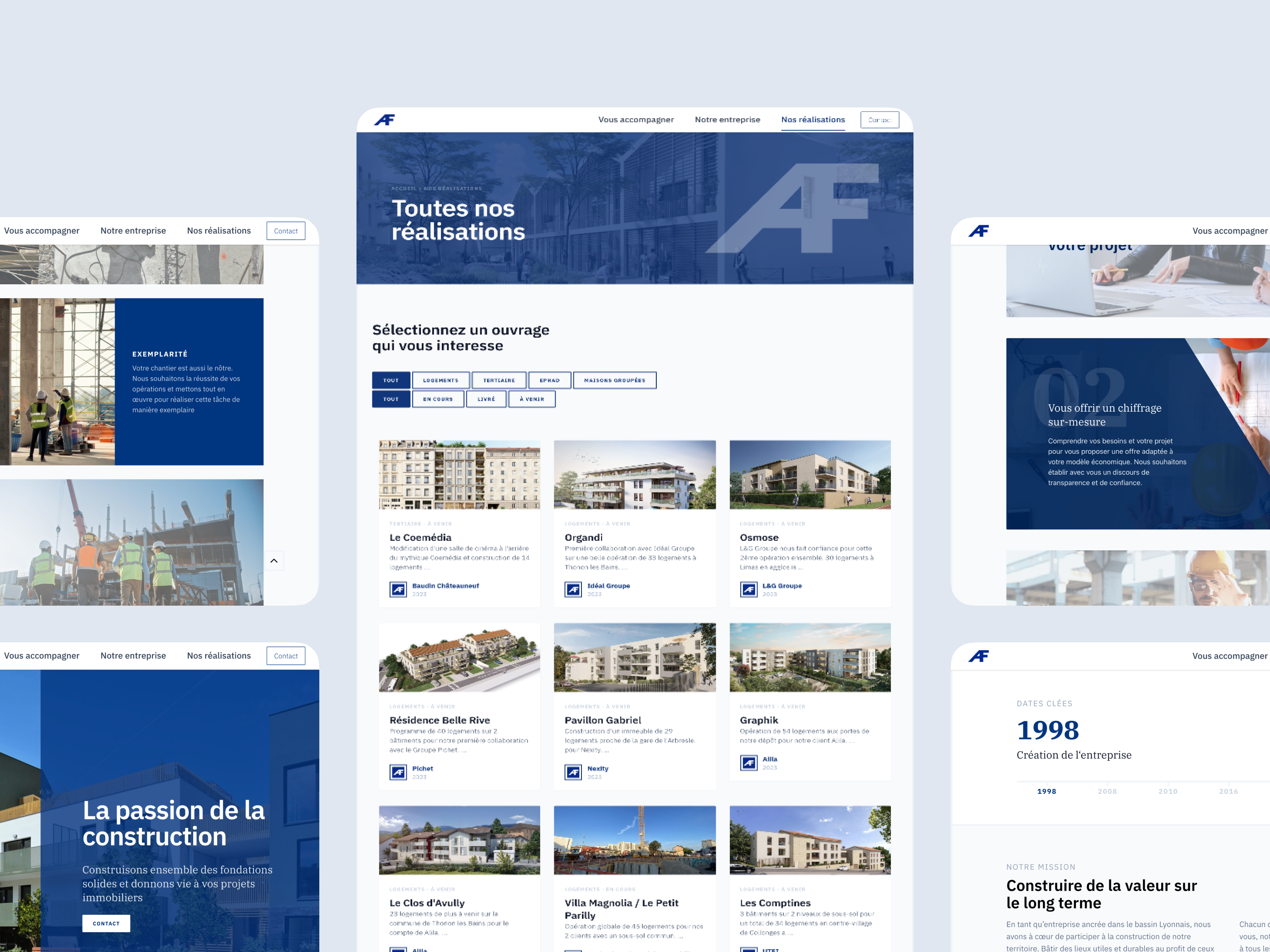 visuels site vitrine Afonso construction design et developpement web par Eloken